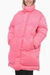 Ambush Nylon Oversized Down Jacket With Flush Pockets In Pink