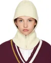 Ambush Off-white Rib Knit Balaclava In Tofu