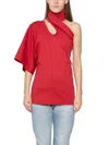 Ambush One-shoulder Cotton Top In Red