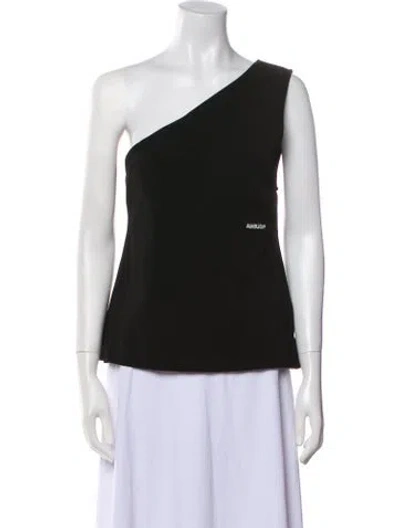 Pre-owned Ambush One-shoulder Sleeveless Top In Black