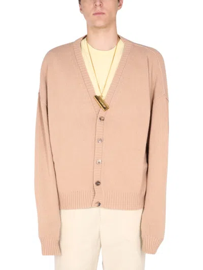 Ambush Men Oversize Fit Cardigan In Neutral