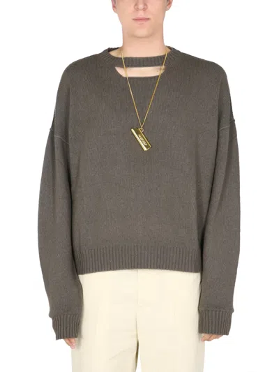 Ambush Oversize Fit Sweater In Military Green