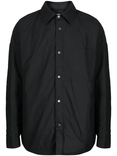 Ambush Buttoned Long-sleeved Padded Shirt Jacket In Black