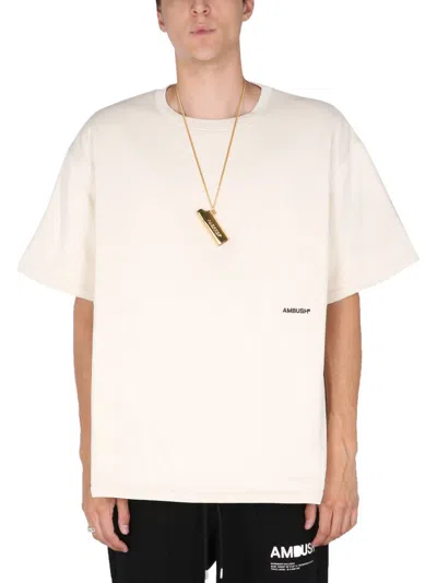 AMBUSH PADDED T-SHIRT WITH EMBROIDERED LOGO