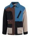Ambush Panelled Worker Jacket In Multi