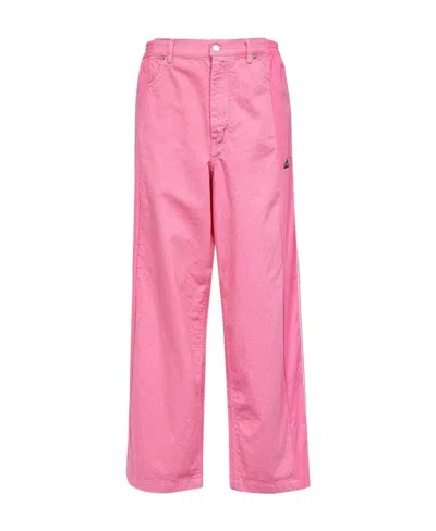 Ambush Panelled Wide-leg Trousers In Pink