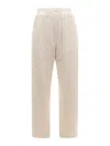 Ambush Wide Leg Terry Trouser In White