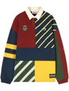 Ambush Patchwork Rugby Shirt In Red