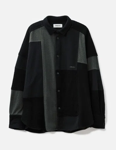 Ambush Patchwork Shirt In Black