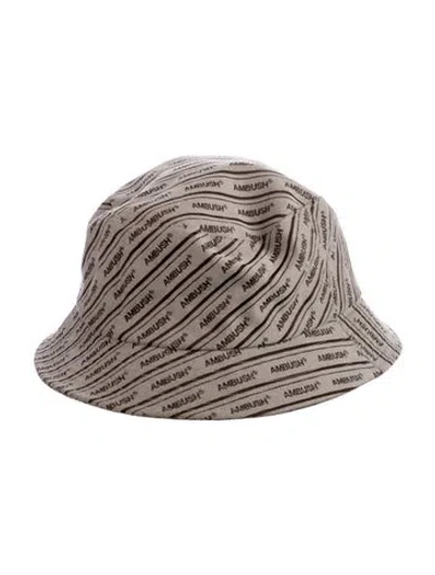 Pre-owned Ambush Pattern Printed Bucket Hat In Brown