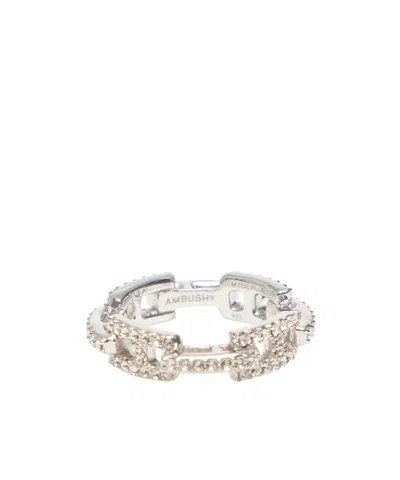 Ambush Pave A Ring In White