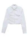 Ambush Fitted Pearl Button Shirt White In White