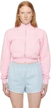 Ambush Pink Cropped Sweatshirt In Baby Pink