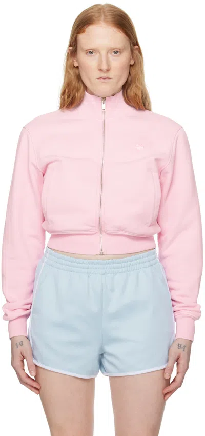 Ambush Pink Cropped Sweatshirt In Baby Pink