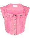 Ambush Denim Top In Pink