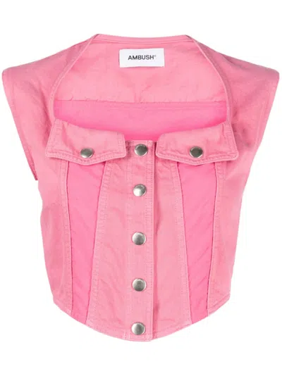 AMBUSH PINK DENIM TOP