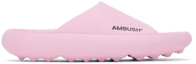 Ambush Logo-print Slide Sandals In Baby Pink