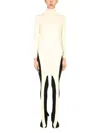 Ambush Polo Neck Apron Sweater In White
