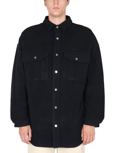 Ambush Press-stud Shirt Jacket In Blue