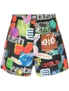 Ambush Graphic-print Elasticated-waistband Shorts In Multicolour