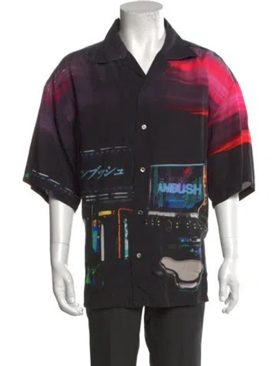 Pre-owned Ambush Printed Three-quarter Sleeve Shirt In Black