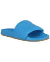 Ambush Quilted Lettering Logo Sliders Man Sandals Blue Size 8 Calfskin