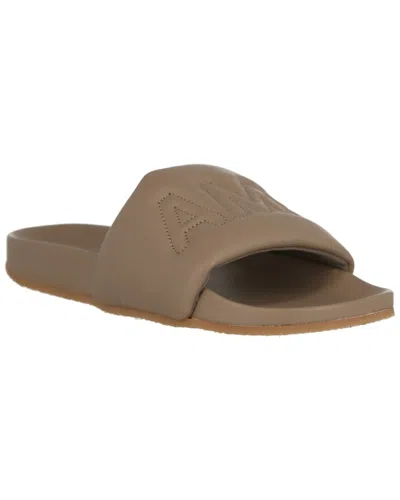 Ambush Quilted Leather Sandal In Brown