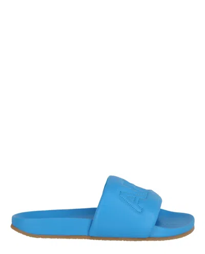 Ambush Quilted Lettering Logo Sliders In Blue