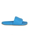 AMBUSH AMBUSH QUILTED LETTERING LOGO SLIDERS MAN SANDALS BLUE SIZE 9 CALFSKIN