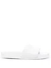 Ambush Quilted-logo Leather Slides In White