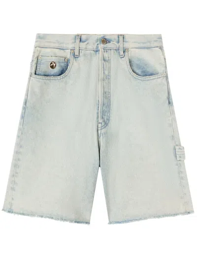 AMBUSH RAW-EDGE DENIM SHORTS