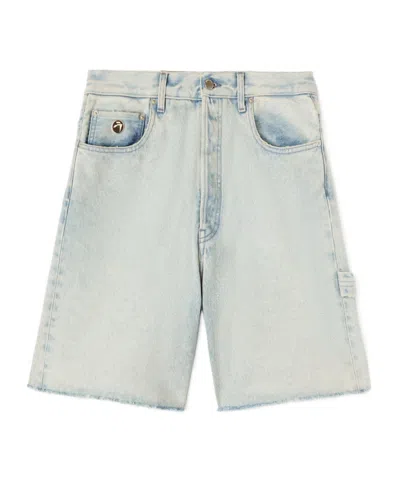 AMBUSH RAW-EDGE DENIM SHORTS