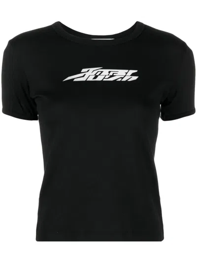 Ambush T-shirt With Round Neck And Short Sleeves In Black