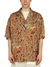 Ambush Relaxed Fit Bowling Collar Shirt In Brown