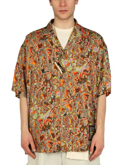 Ambush Relaxed Fit Bowling Collar Shirt In Brown