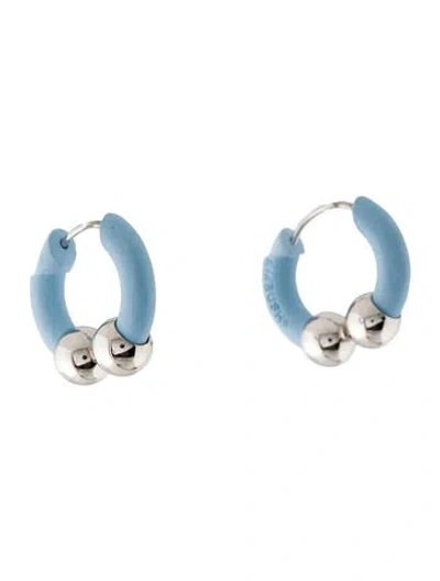 Pre-owned Ambush Resin Barbell Earrings In Blue
