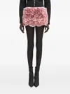 Ambush Rose-appliqué Ruffled Skirt In Pink