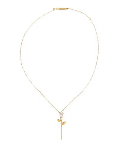 Ambush Rose Charm Necklace In Gold