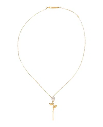 Ambush Rose Charm Necklace In Gold