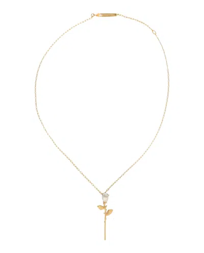 Ambush Rose Charm Necklace In Gold