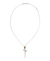 Ambush Rose Charm Necklace In Silver