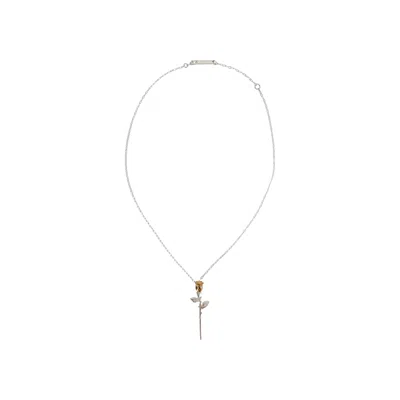 Pre-owned Ambush Rose Charm Necklace 'silver' | Women's Size Onesize