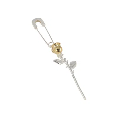 Pre-owned Ambush Rose Charm Single Earring 'silver' | Women's Size Onesize
