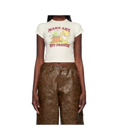 Ambush Round-neck Printed T-shirt In White