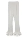 Ambush Ruffle-hem Trousers In ホワイト