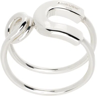 Ambush Safety Pin Ring In White