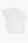 Ambush Set Of 3 Solid Color T-shirt With Embroidered Logo In White