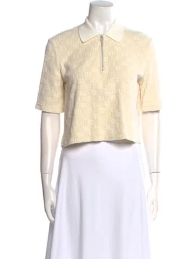 Pre-owned Ambush Short Sleeve Crop Top In Neutral