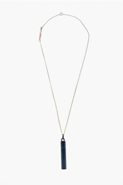 Ambush Silver Chain Necklace With Pill Case Pendant In Multi