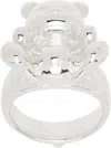 Ambush Silver Inflated Teddy Bear Ring In Silver
